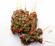 10 Pack of Peanut Satay Marinated Tender Beef Kebabs (Price per pack of 10)