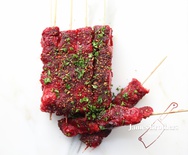 10 Pack of Red Wine and Garlic Marinated Tender Beef Kebabs (Price per pack of 10)